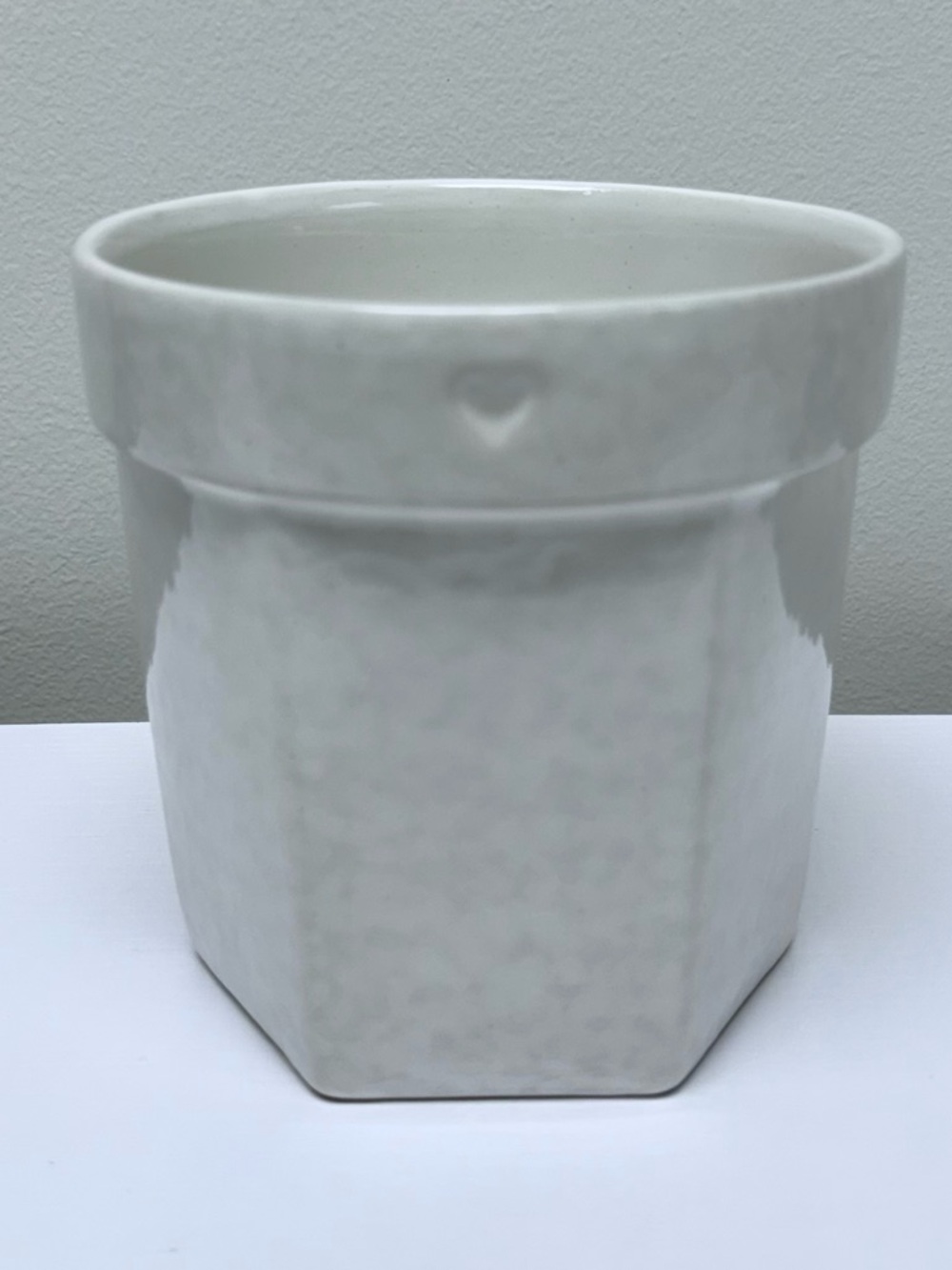 6" Ceramic Planter Pot with Heart Sour Cream - Hearth & Hand™ with Magnolia - Picture 5 of 7